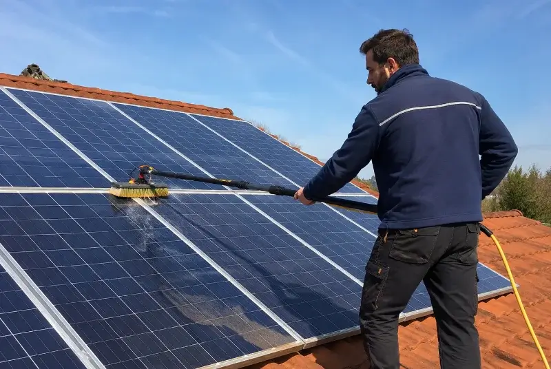 Nettoyage et entretien de panneaux solaires à Hœdic