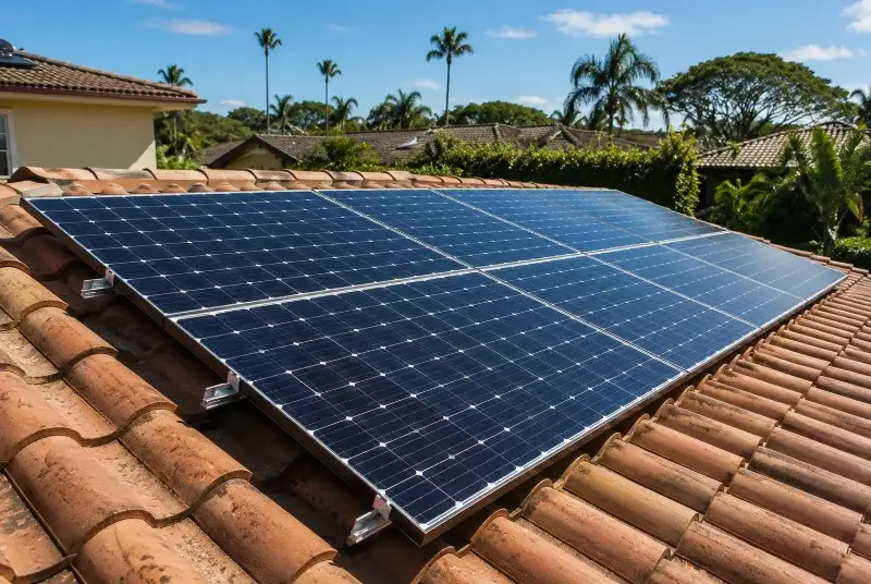 Installation de panneaux solaires à Hœdic